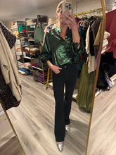 Load image into Gallery viewer, Green Metallic Blouse
