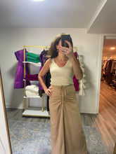 Load image into Gallery viewer, Champagne Satin Skirt
