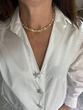 Load image into Gallery viewer, Enamel and Crystal Necklace
