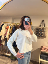 Load image into Gallery viewer, Custom Cream Lightweight Long Sleeve Knit Top
