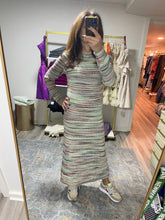 Load image into Gallery viewer, Multicolor Stripe Sweater Maxi Dress
