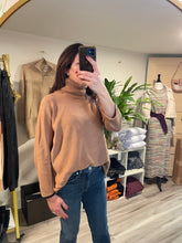 Load image into Gallery viewer, Camel Long Sleeve Turtleneck Sweater

