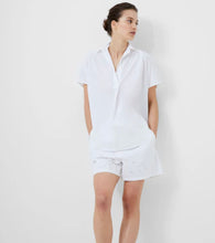 Load image into Gallery viewer, White Poplin Shirt with Back Embroidery Detail
