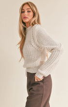 Load image into Gallery viewer, Cream Braided Shoulder Sweater
