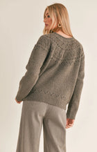 Load image into Gallery viewer, Coffee Brown Pointelle Sweater
