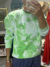 Load image into Gallery viewer, Tie dye fleece Sweatshirt with Star Embroidery

