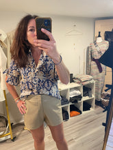 Load image into Gallery viewer, Beige Vegan Leather Modern Shorts
