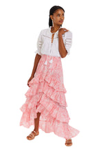 Load image into Gallery viewer, Pink Rose Print Maxi Skirt
