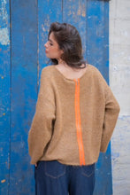 Load image into Gallery viewer, Camel Zipper Back Sweater
