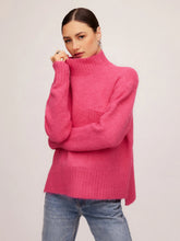 Load image into Gallery viewer, Hot Pink Turtleneck Sweater
