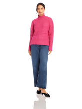 Load image into Gallery viewer, Hot Pink Turtleneck Sweater
