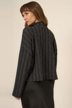 Load image into Gallery viewer, Black Ribbed Mock Neck
