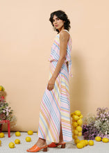 Load image into Gallery viewer, Multi Colored Stripe Bias Cut Skirt
