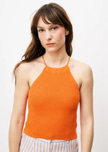 Load image into Gallery viewer, Orange Tie Back Sweater Tank
