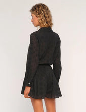 Load image into Gallery viewer, Black Eyelet Pintuck Flowy Romper
