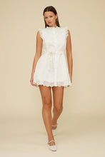 Load image into Gallery viewer, Ivory Tie Waist Mini Dress
