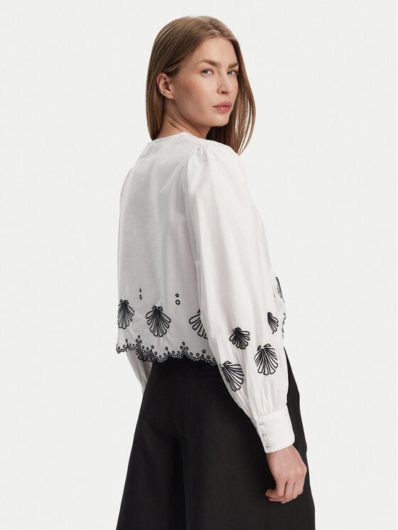 Embroidered Long Sleeve Shirt