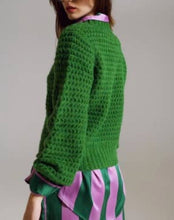 Load image into Gallery viewer, High Round Neck Waffle Weave Sweater
