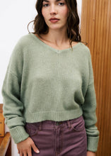 Load image into Gallery viewer, Green V Neck Sweater
