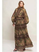 Load image into Gallery viewer, Fall Floral High Neck Blouse
