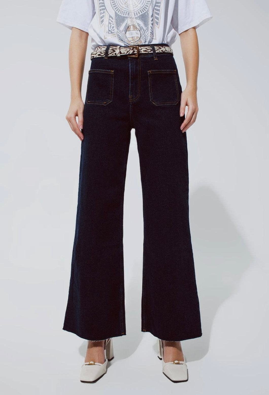 Wide Leg Jean with Pocket Detail