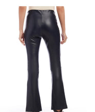 Load image into Gallery viewer, Navy Faux Leather Split Front Pant
