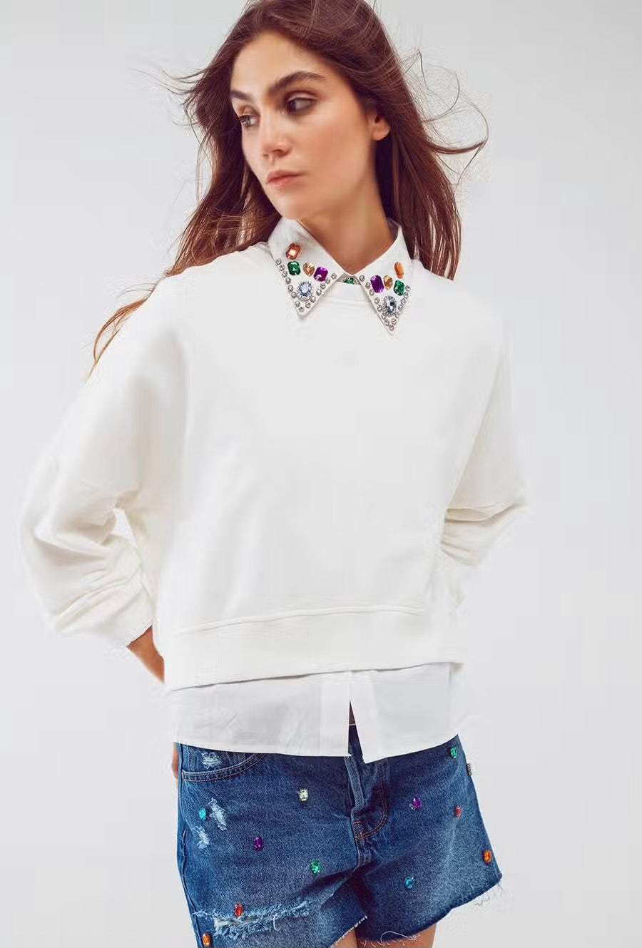 White Crewneck Sweatshirt