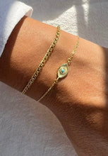 Load image into Gallery viewer, Gold Chain Evil Eye Bracelet- set of 3
