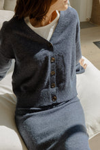 Load image into Gallery viewer, Navy Three Button Cardigan
