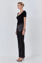 Load image into Gallery viewer, Black Satin Straight Leg Pants
