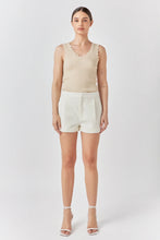 Load image into Gallery viewer, Scalloped Sleeve V-Neck Knit Tank
