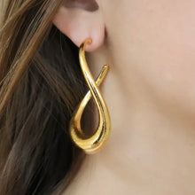 Load image into Gallery viewer, Crooked Loop Hoop Earrings
