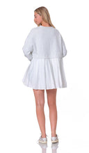 Load image into Gallery viewer, Grey Fleece Top Babydoll Dress with Pleated Bottom
