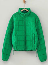 Load image into Gallery viewer, Green Quilted Nylon Puffer Jacket
