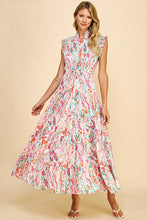 Load image into Gallery viewer, Pink Paisley Print Button Front Dress
