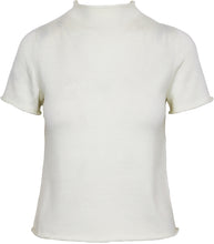 Load image into Gallery viewer, Ivory Roll Neck Short Sleeve Summer Sweater
