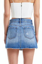 Load image into Gallery viewer, Distressed Denim Mini Skirt

