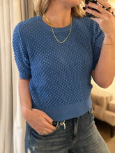 Load image into Gallery viewer, Royal Blue Short Sleeve Knit Top
