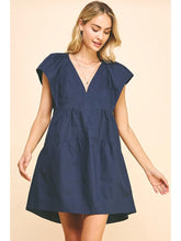 Load image into Gallery viewer, Navy Sleeveless Tiered Mini Dress
