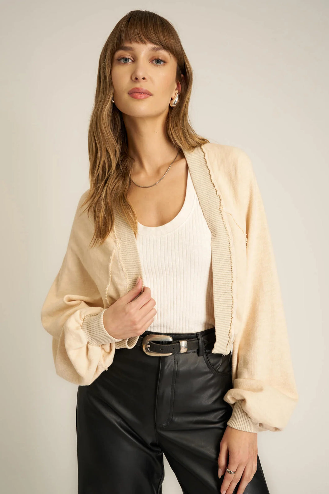 Pearl Shrug Open Sweatshirt