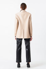 Load image into Gallery viewer, Taupe Vegan Leather Blazer
