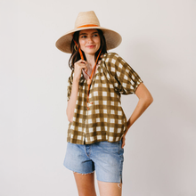 Load image into Gallery viewer, Painted Gingham Frances Top
