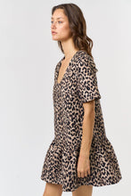 Load image into Gallery viewer, LEOPARD PRINT RUFFLED MINI DRESS
