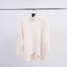 Load image into Gallery viewer, Oversized turtleneck knit sweater with front detail
