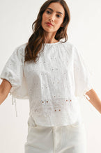 Load image into Gallery viewer, Embroidered White Cotton Blouse

