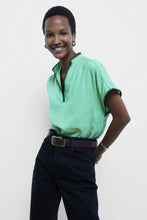 Load image into Gallery viewer, Whipstitch Drop Shoulder Regular Blouse

