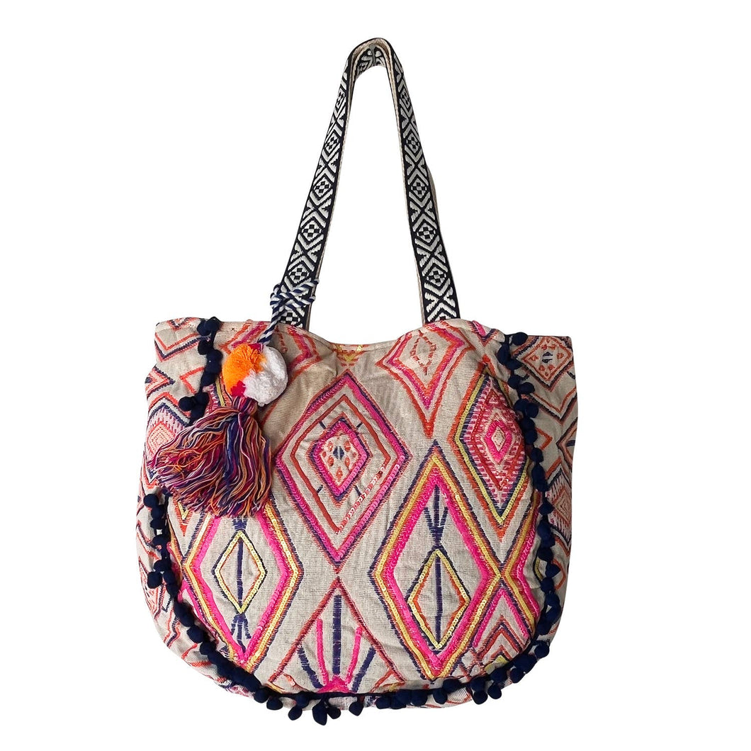 Vibrant Summer Diamonds Tote Bag