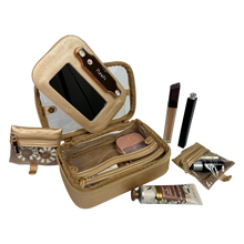 Load image into Gallery viewer, Gold Lighted Mirror Case
