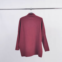 Load image into Gallery viewer, Oversized turtleneck knit sweater with front detail
