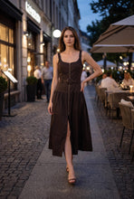 Load image into Gallery viewer, Belted Zip Front Midi Dress
